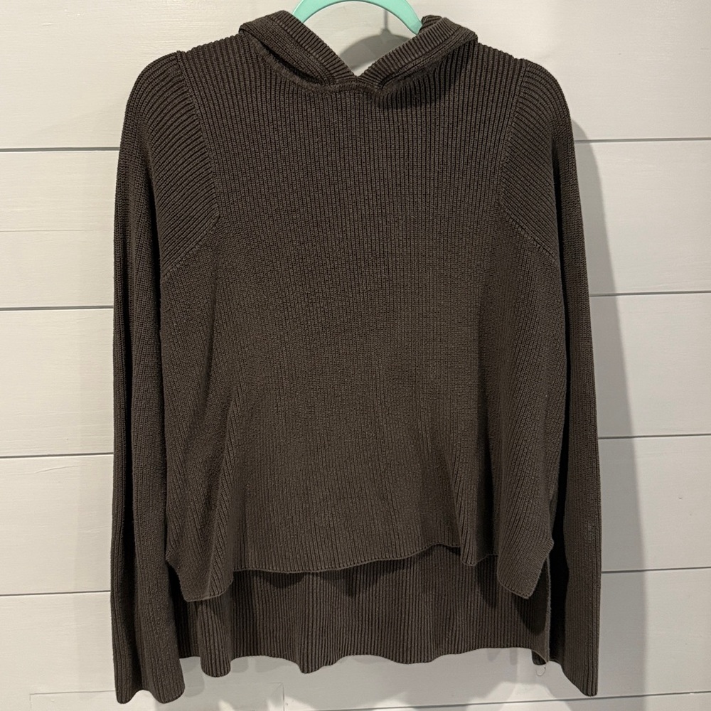 Athleta Charcoal Knit Sweater - Hoodie